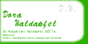 dora waldapfel business card